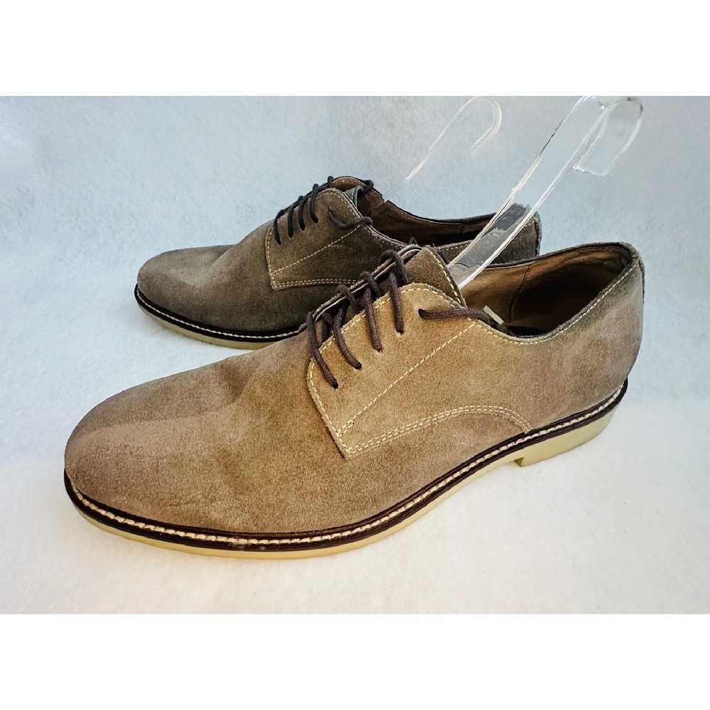 Banana Republic Suede Leather Oxfords Dress Shoes Casual Gray Size 10 - Picture 4 of 7